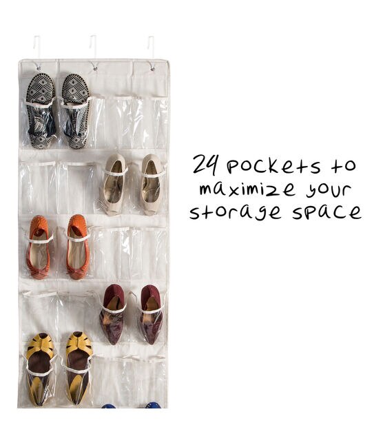 24-Pocket Over the Door Shoe Organizer
