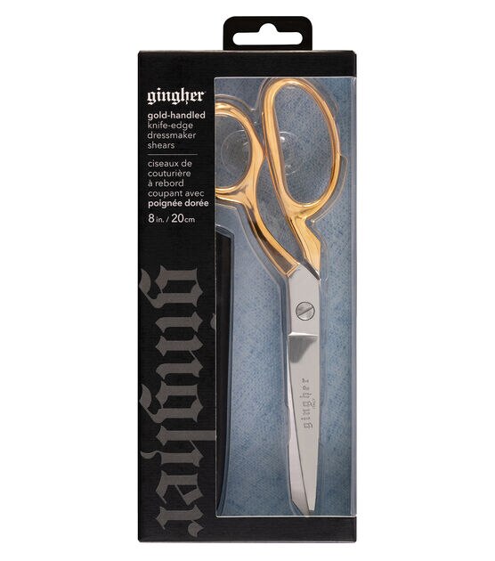 Gingher 8-Inch Knife Edge Dressmaker's Shears & Inc Classic 4 Embroidery  Scissors