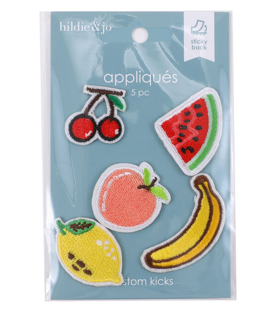 5ct Multicolor Fruits Sticky Back Shoe Patches by hildie & jo