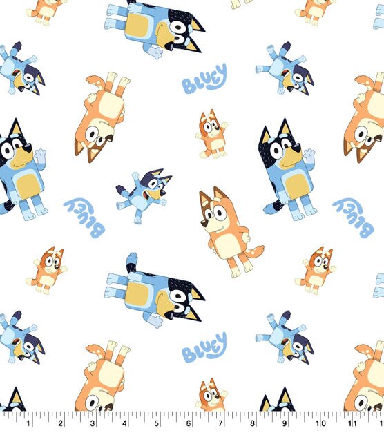 Bluey And Friends 100% Cotton Fabric 1 Yard 36” X 54” Wide Bluey fabric  Cartoon