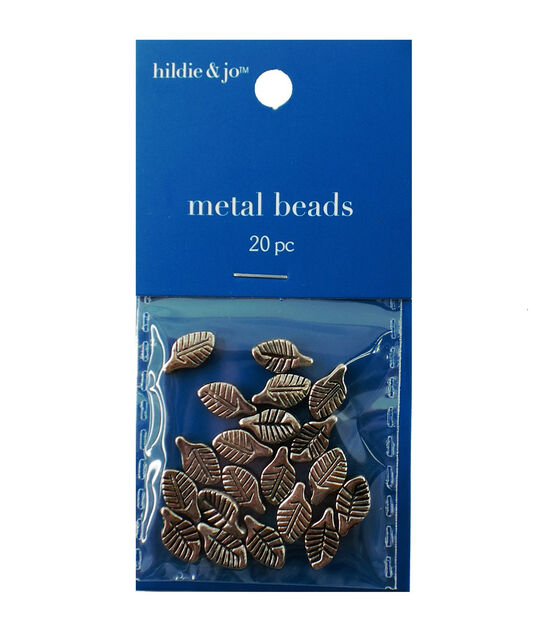 12mm Silver Metal Leaf Spacer Beads 20pc by hildie & jo