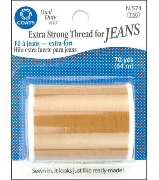 Coats & Clark Extra Strong Jean Thread 70 Yds Golden