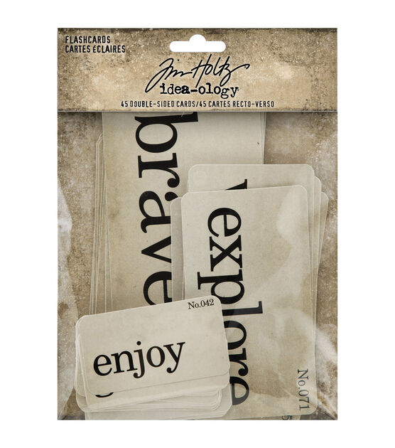 Tim Holtz 45ct Double Sided Flashcards