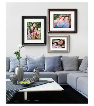 Old Town 4pk- 12x12 Matted Square Gallery Picture Frames (Black, 12x12)
