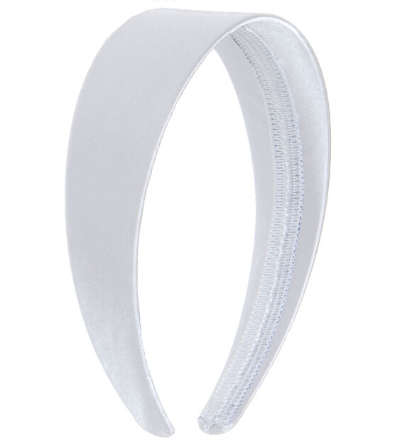 Satin Headband 1.63'' White, , hi-res, image 2