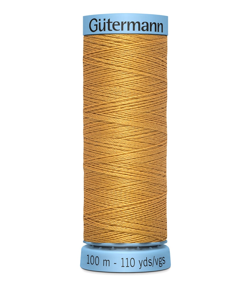 Gutermann Silk Thread, 968 Dark Yellow, swatch