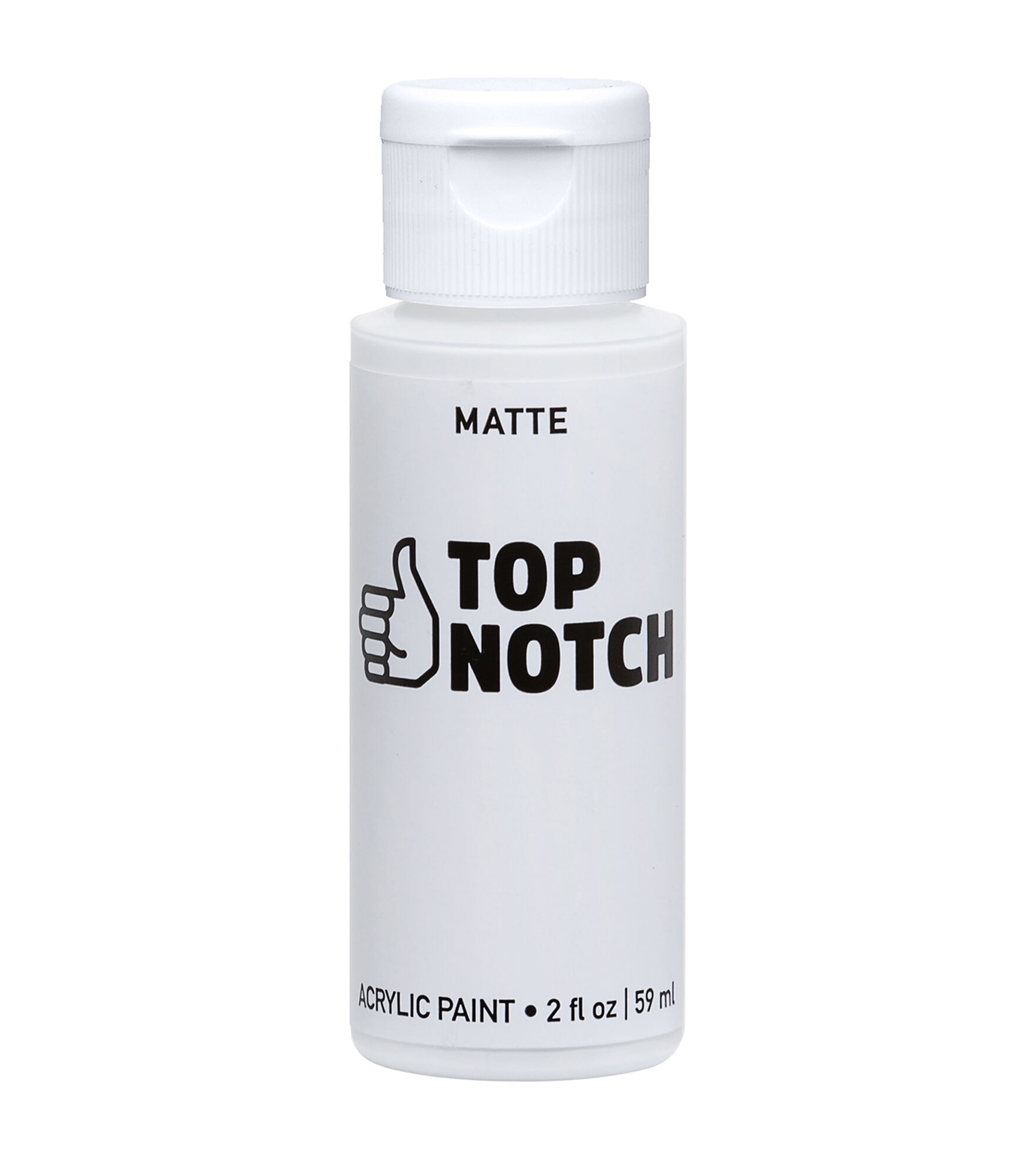 Top Notch 2oz Matte Acrylic Paint - White (2 Qty min) - Acrylic Paint - Art Supplies & Painting