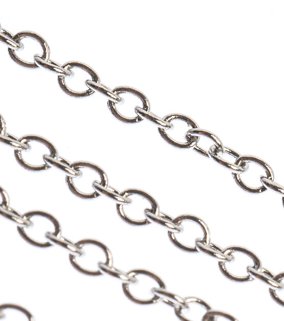 John Bead Stainless Steel Rolo Chain 1m w/ 1.5x1.2mm Links, , hi-res, image 2