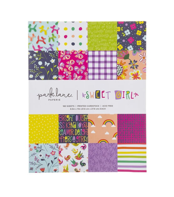 180 Sheet 8.5" x 11" Sweet Girl Cardstock Paper Pack by Park Lane
