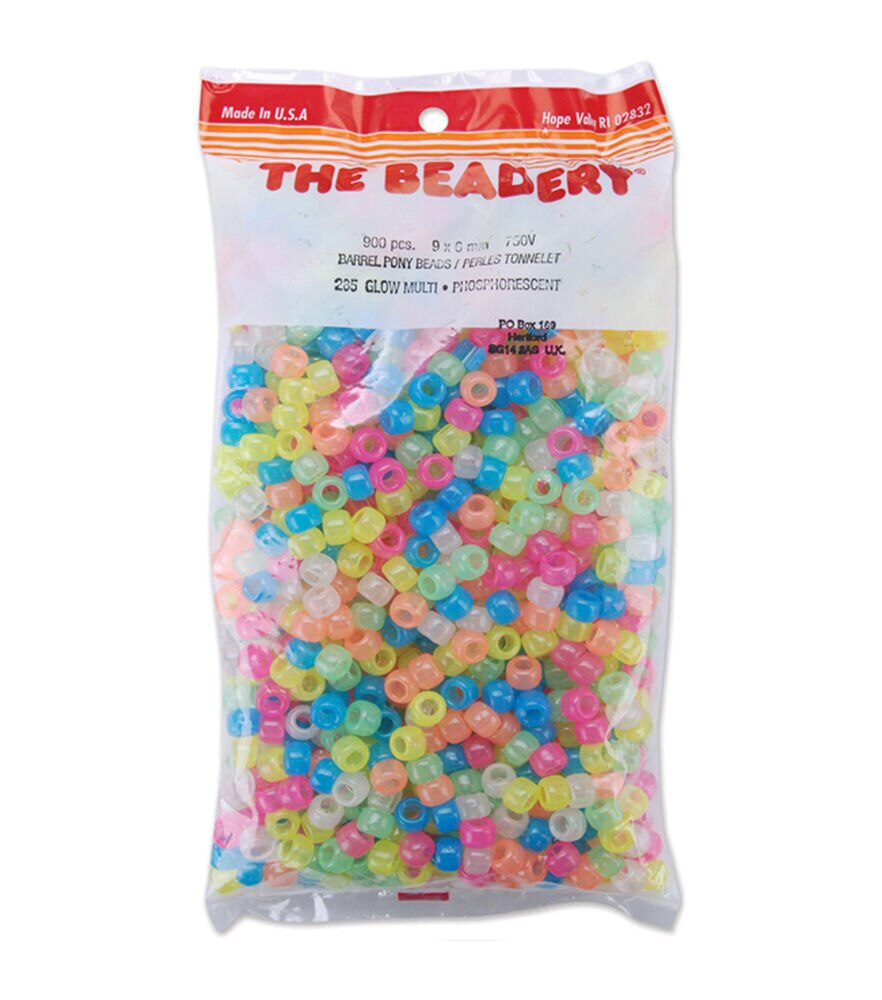 The Beadery Pony Beads, Glow Multicolor, swatch