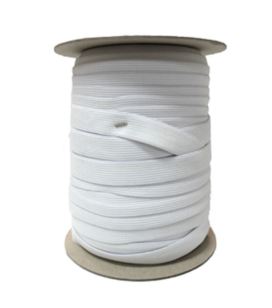 1/2 Knitted Elastic in White  By The Yard - Cottoneer Fabrics