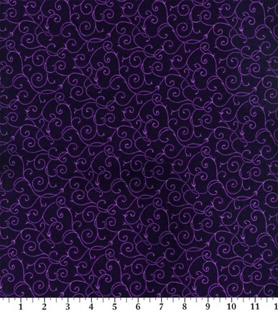 Elegant Purple Vines Quilt Cotton Fabric by Keepsake Calico
