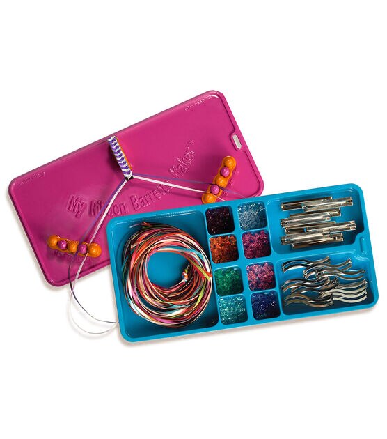 My Ribbon Barrette Maker Kit Special Edition Pink, Orange And Blue