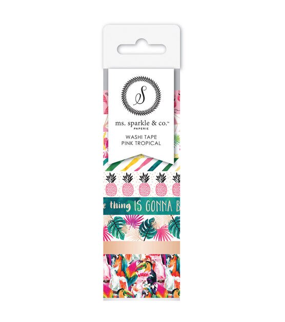 Ms. Sparkle & Co. 8 pk Washi Tapes Pink Tropical