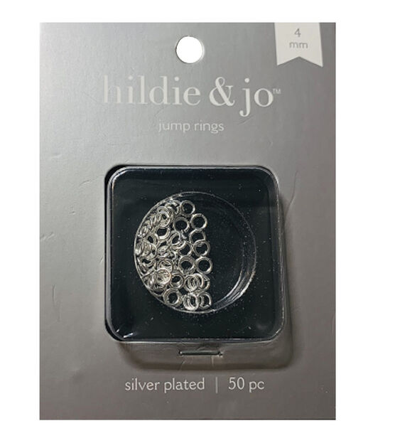 4mm Sterling Silver Plated Jump Rings 50pk by hildie & jo