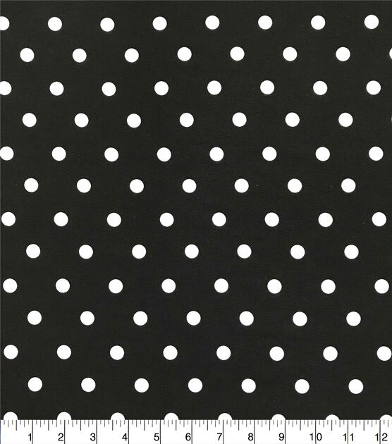 Stretch Chiffon Silky Fabric Black & White Polka Dot | JOANN