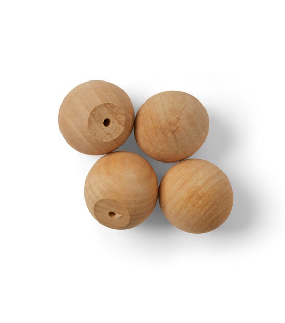 2" Ball Wood Knobs 4pk by Park Lane, , hi-res, image 2