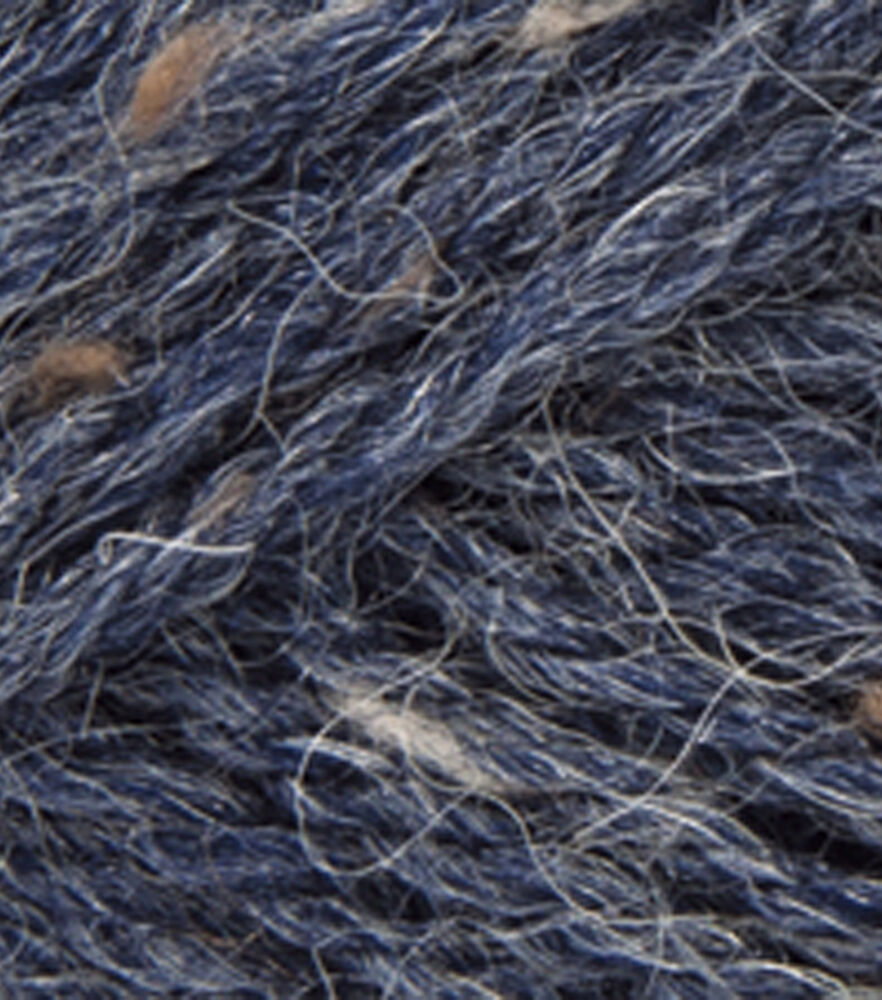 Mary Maxim Natural Alpaca Tweed 262yds Worsted Acrylic Yarn, Blue Stone, swatch