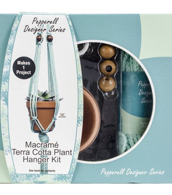 Pepperell Designer Macrame Plant Hanger Kit Mint