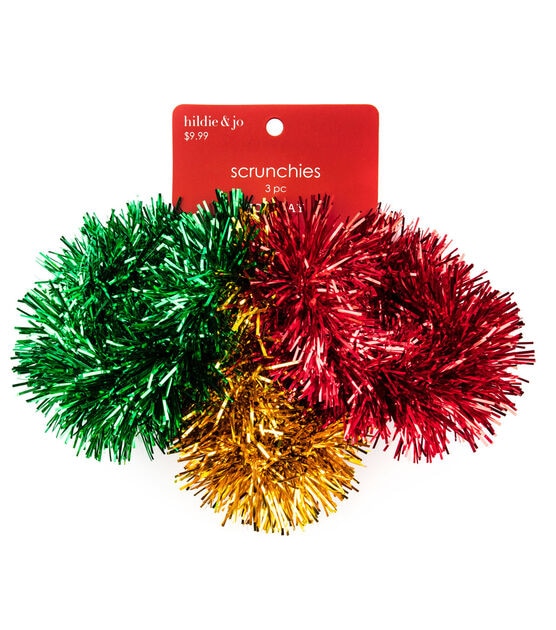 3ct Christmas Tinsel Scrunchies by hildie & jo