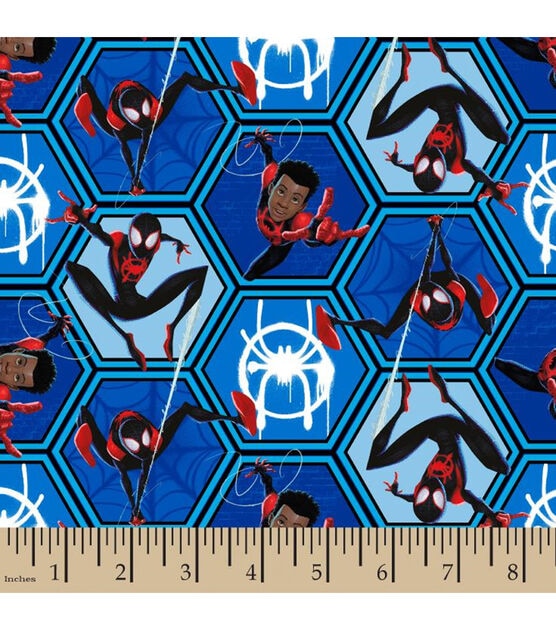 Spiderman Cotton Fabric Miles Morales