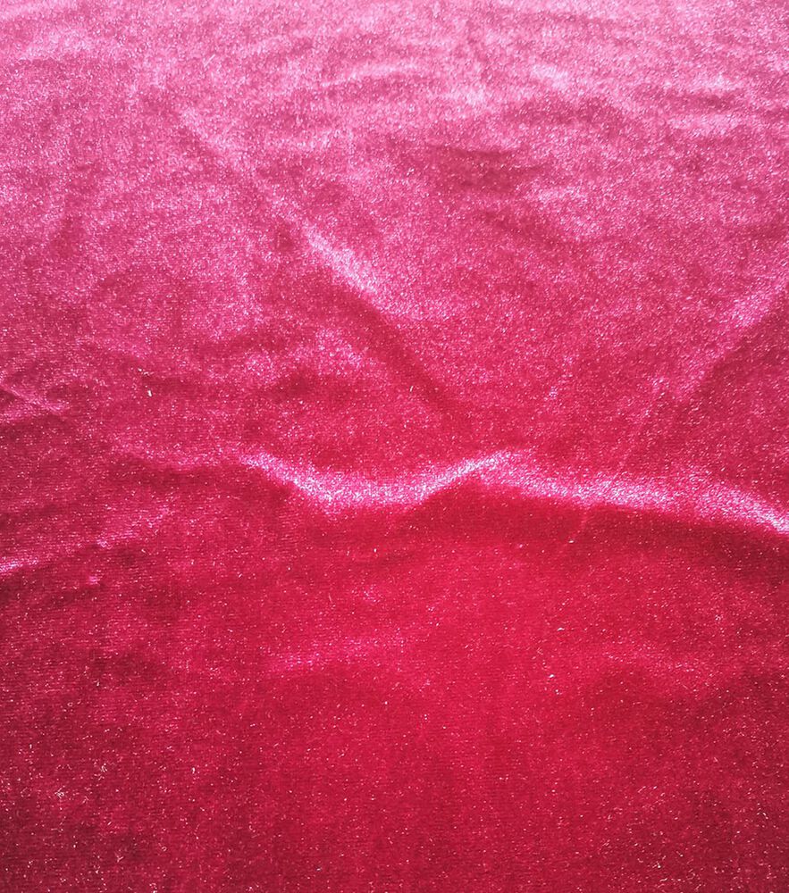Stretch Velvet Fabric, Pink, swatch, image 1