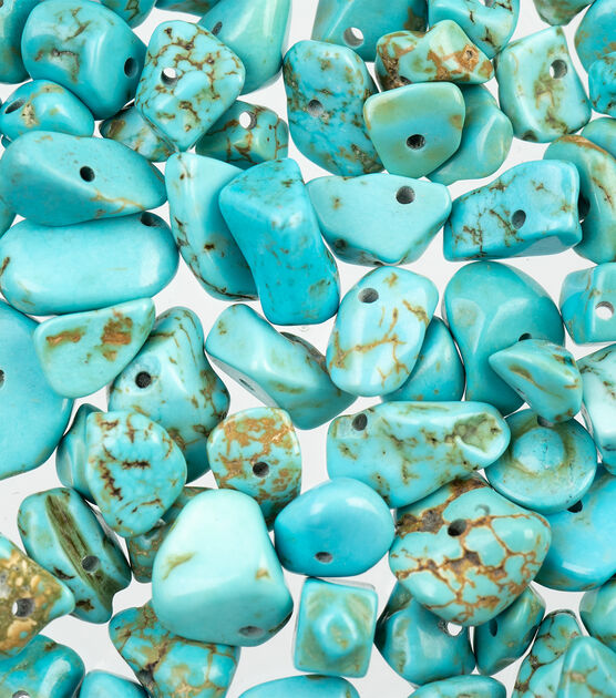 John Bead Assorted Size Turquoise Stone Chips, , hi-res, image 2