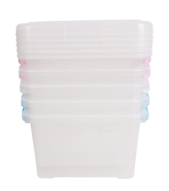 11" x 6.5" Pink & Blue Plastic Storage Boxes 5ct by Top Notch, , hi-res, image 19