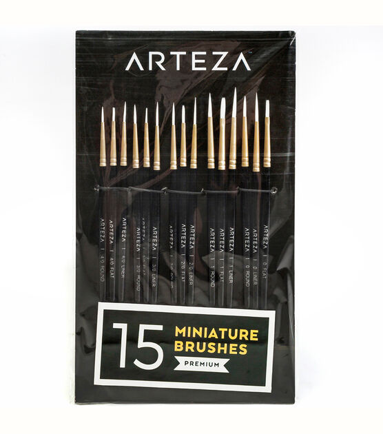 Arteza Detail Paint Brush (Set of 15)