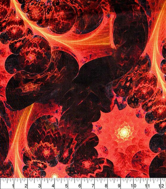 Orange Circle Swirls Quilt Cotton Fabric by Keepsake Calico, , hi-res, image 2