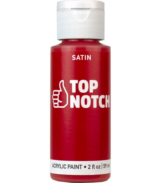 Top Notch 2oz Satin Acrylic Craft Paint - White - Craft Paint - Art Supplies & Painting