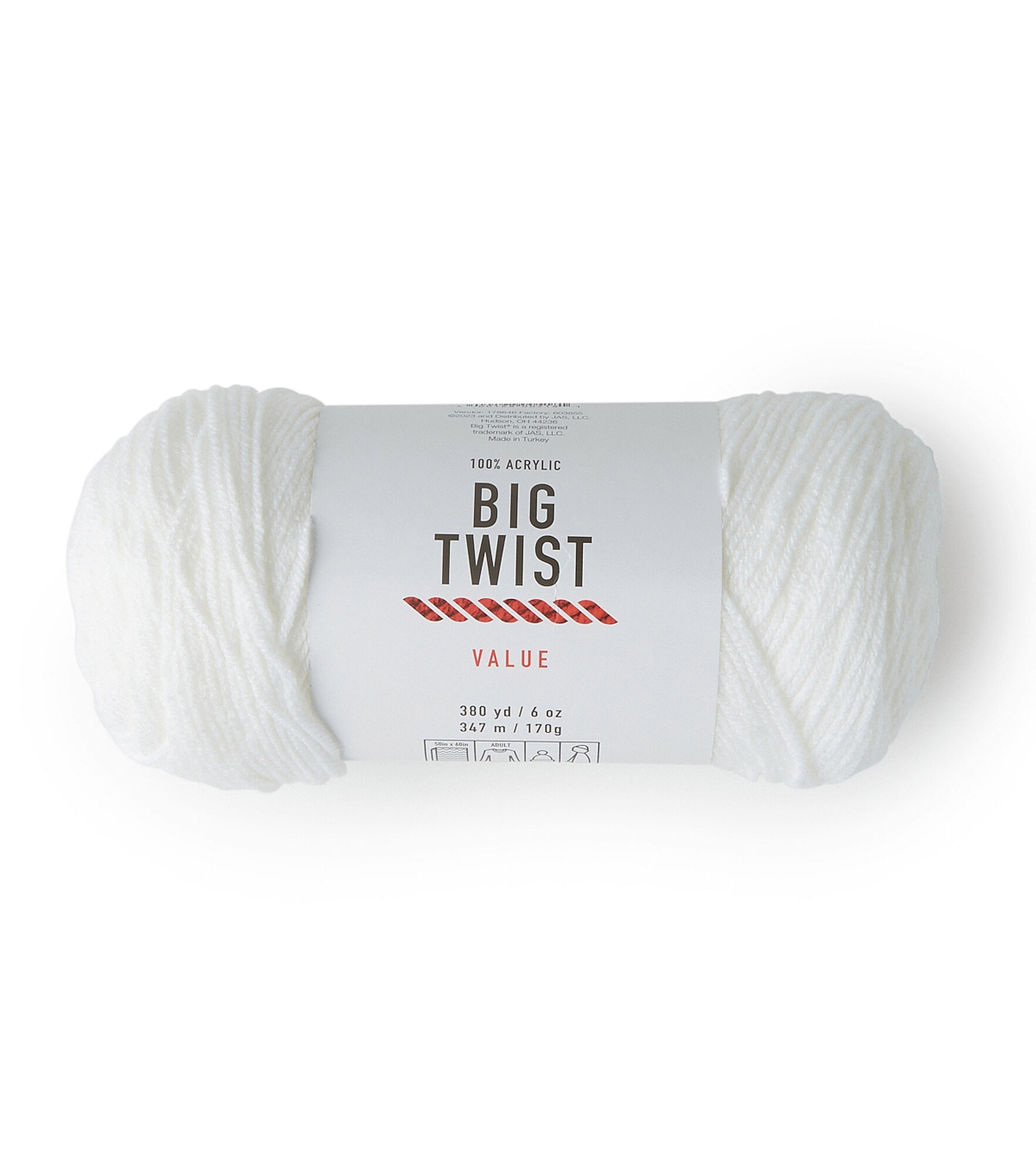  Medium Gauge Worsted Weight Cotton Yarn - 100 Grams Per Skein -  Black - 1 Skein