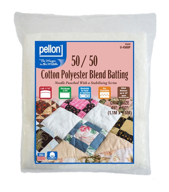 Pellon 50/50 Cotton Poly Blend Batting Crib