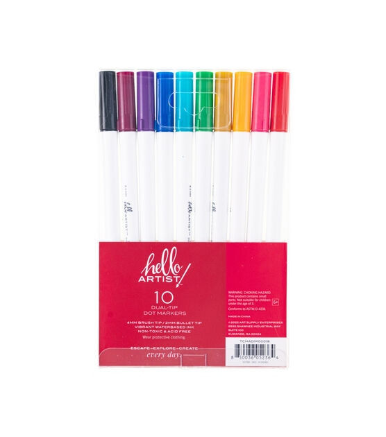 Hello, Artist! Dual Tip Dot Markers 10pc, , hi-res, image 4
