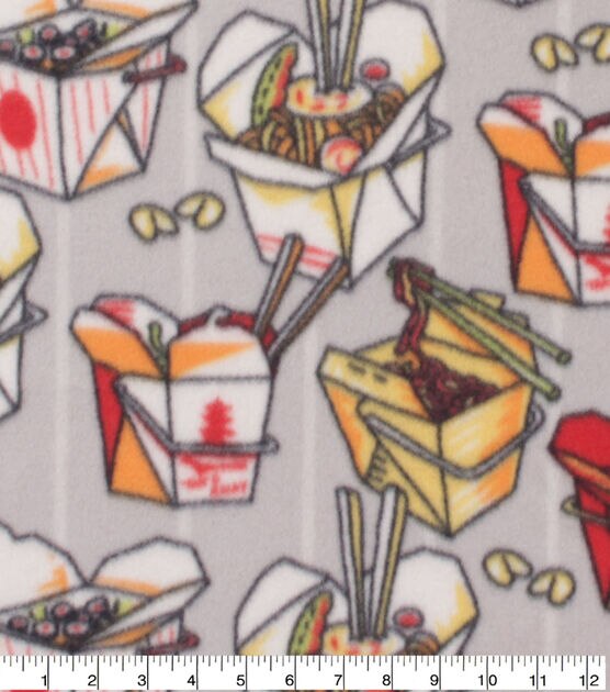 Chinese Takeout Blizzard Fleece Fabric