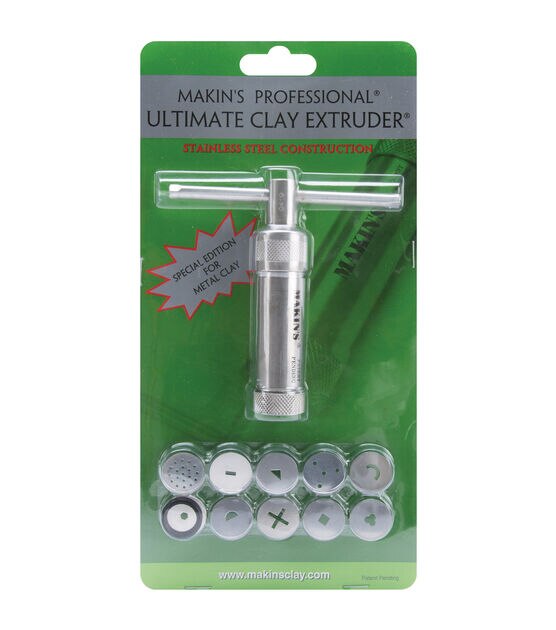 Makin's 4" Stainless Steel Clay Gun Extruder With Discs 12pc