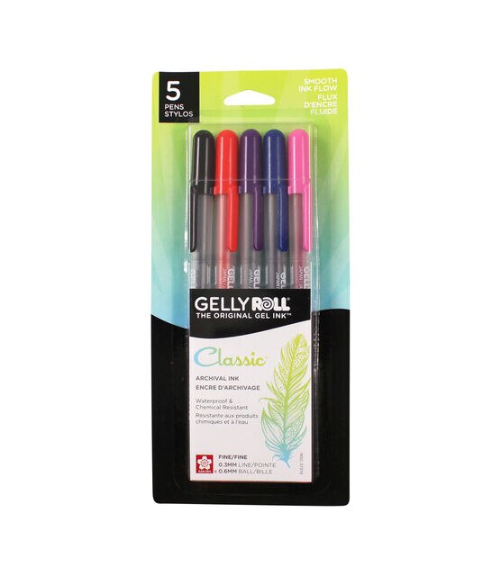 Sakura Gelly Role Fine Point Pen Set 5PK