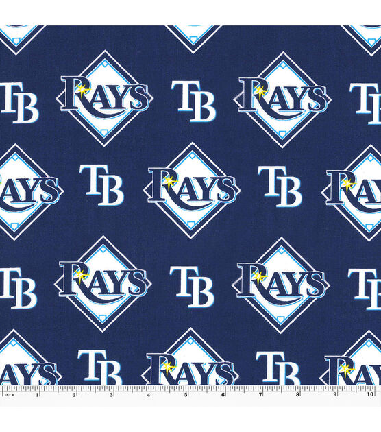 Fabric Traditions Tampa Bay Devil Rays Cotton Fabric Logo