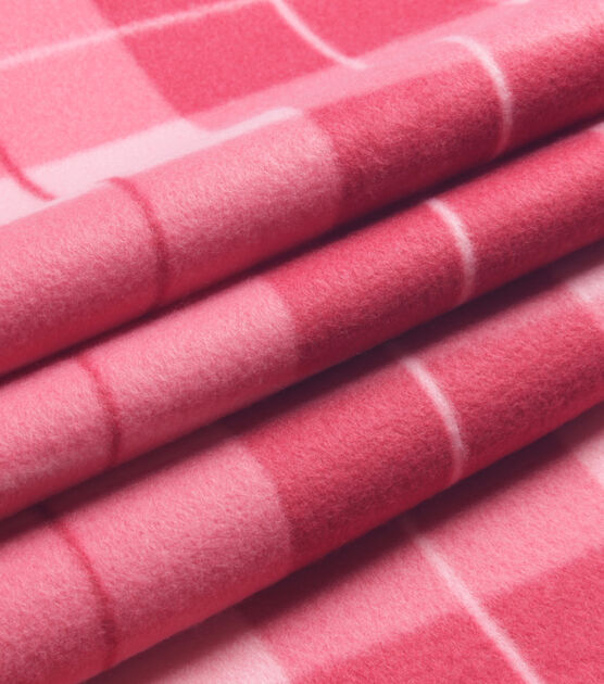 Red Box Plaid Blizzard Prints Fleece Fabric, , hi-res, image 3