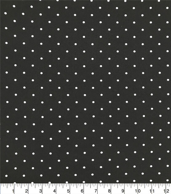 Silky Prints Stretch Chiffon Fabric Black White Dot
