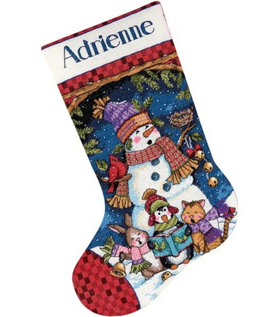 Dimensions 16" Cute Carolers Counted Cross Stitch Stocking Kit