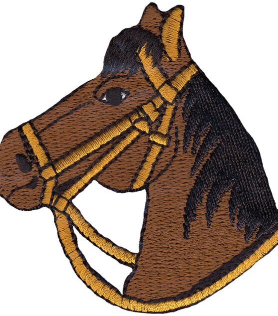 Wrights 3" Brown Horse Iron On Patch