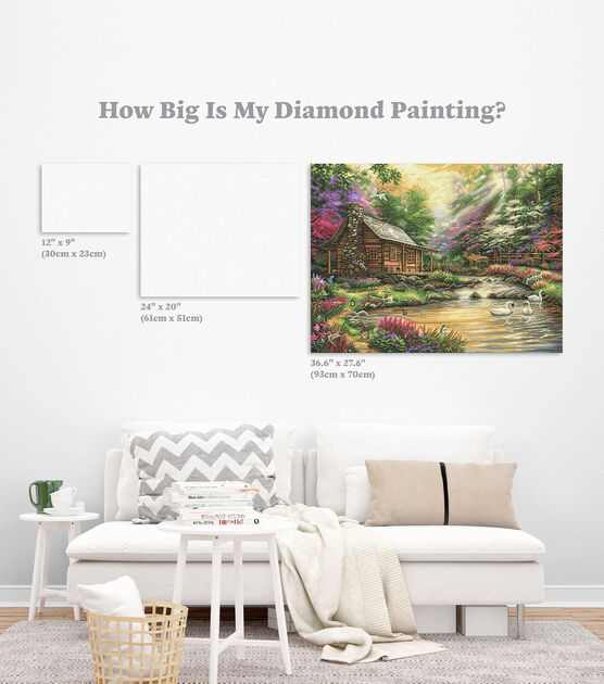 Diamond Art Club 36.5" x 27.5" Brookside Retreat Painting Kit, , hi-res, image 4