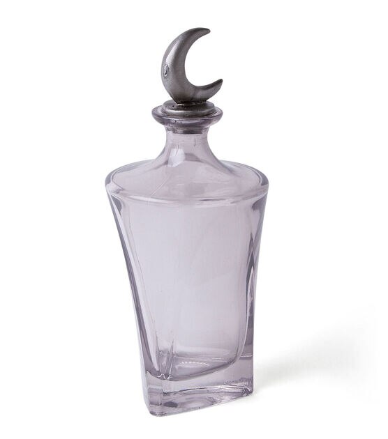 7.5" Halloween Gray Potion Bottle With Moon Topper by Place & Time, , hi-res, image 2