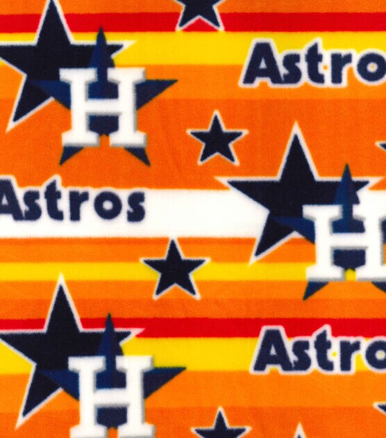 Fabric Traditions Houston Astros Fleece Fabric Stripe, , hi-res, image 2