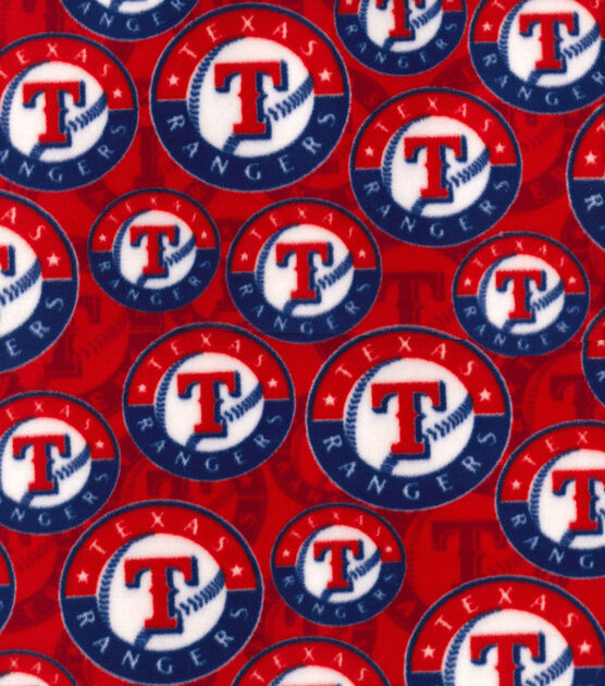 Fabric Traditions MLB Fleece Fabric Texas Rangers Red