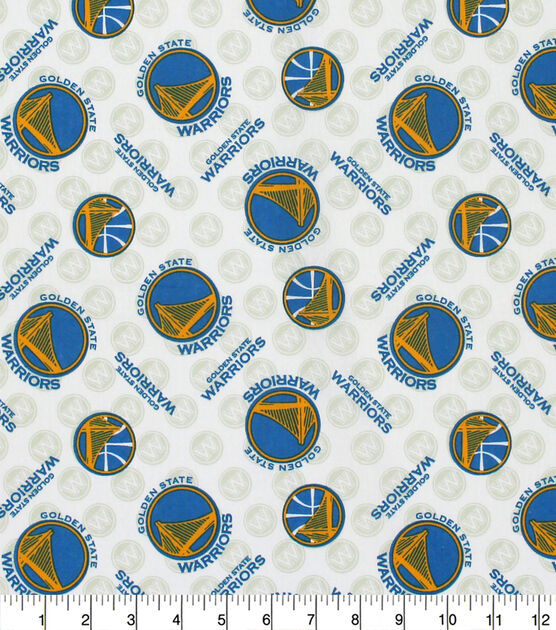 Golden State Warriors Cotton Fabric Tossed Logo, , hi-res, image 2