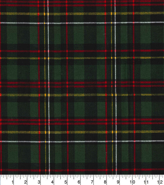 Fabric Traditions Red & Green Plaid Christmas Cotton Fabric, , hi-res, image 2