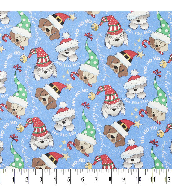 Fabric Traditions Dogs Christmas Glitter Cotton Fabric, , hi-res, image 3