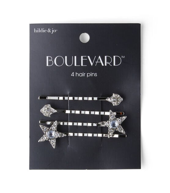 4ct Silver Star & Diamond Hairpins by hildie & jo